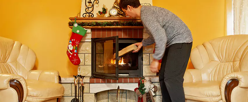 Rusted Metal Fireplace Restoration in Harlingen, Texas